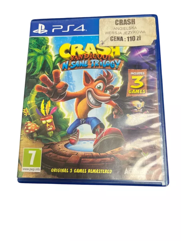 GRA NA PS4 CEASH BANDICOOT N.SANE TRILOGY!