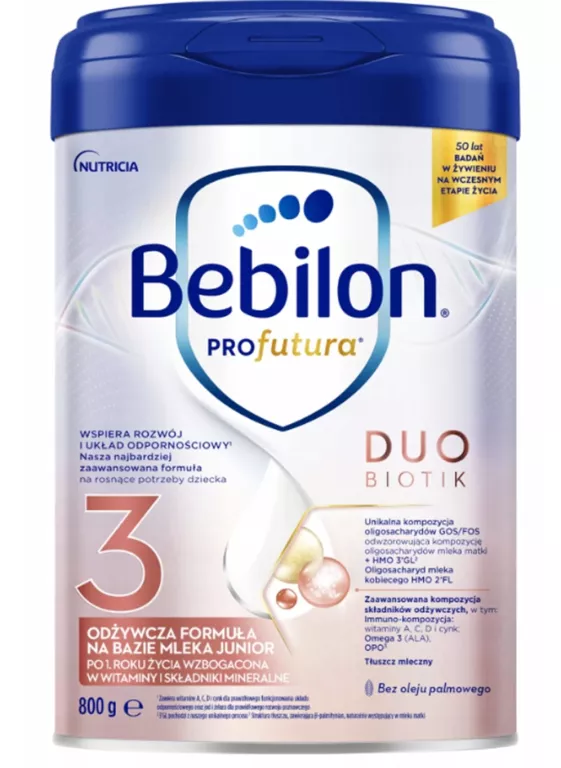 BEBILON PROFUTURA 3 MLEKO DUOBIOTIK MODYFIKOWANE PO 1. ROKU 800G PUSZKA