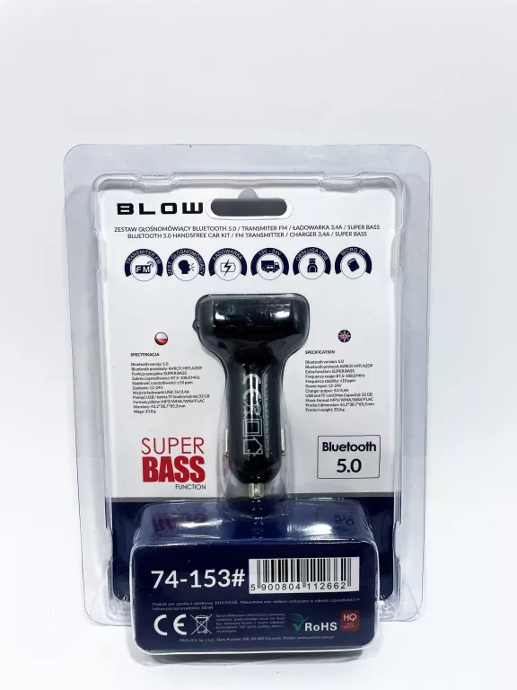 TRANSMITER FM BLOW BLUETOOTH 5.0 + QC3.0