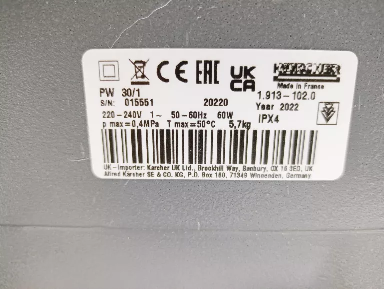 ELEKTROSZCZOTKA KARCHER PW 30/1