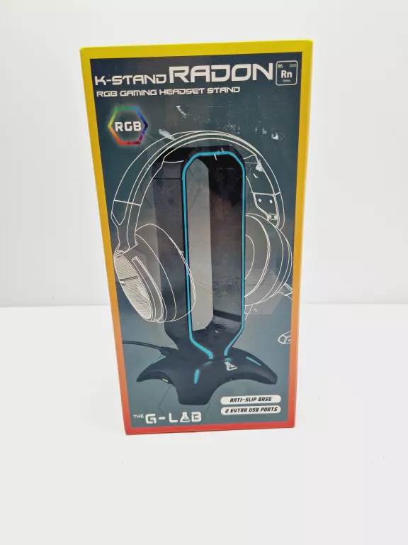 G-LAB K-STAND RADON STOJAK NA SŁUCHAWKI PODŚWIETLENIE RGB USB 2X 2.0