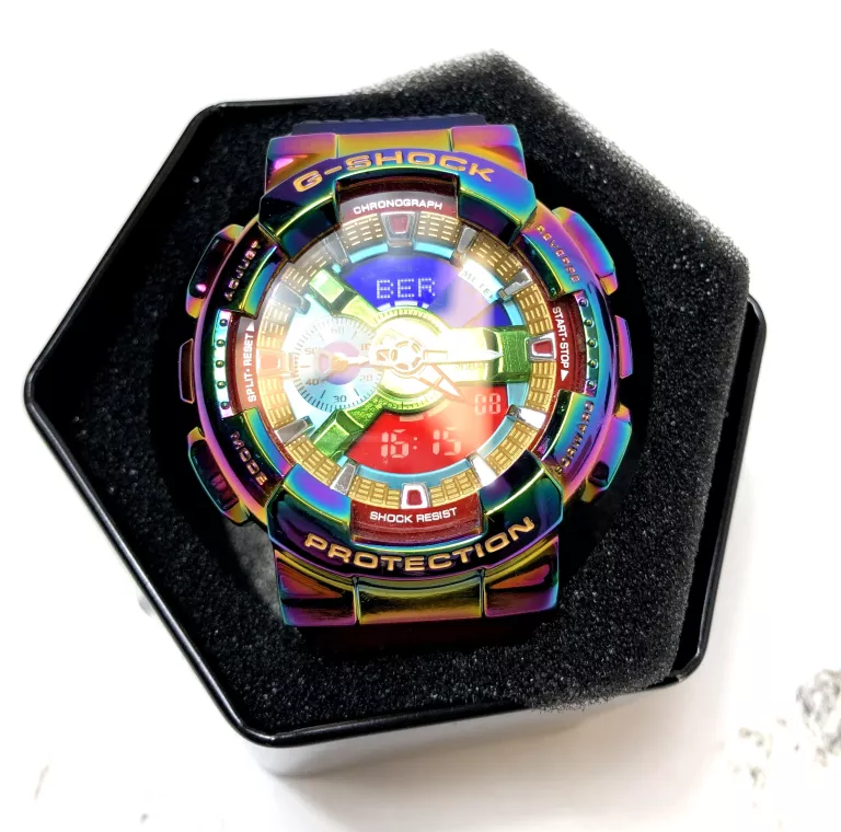 ZEGAREK MĘSKI CASIO G-SHOCK GM-110H TĘCZOWY
