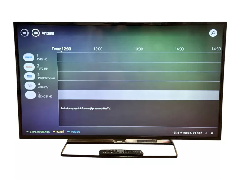 TV PHILIPS 40PFH5500 40" FULL HD CZARNY PILOT