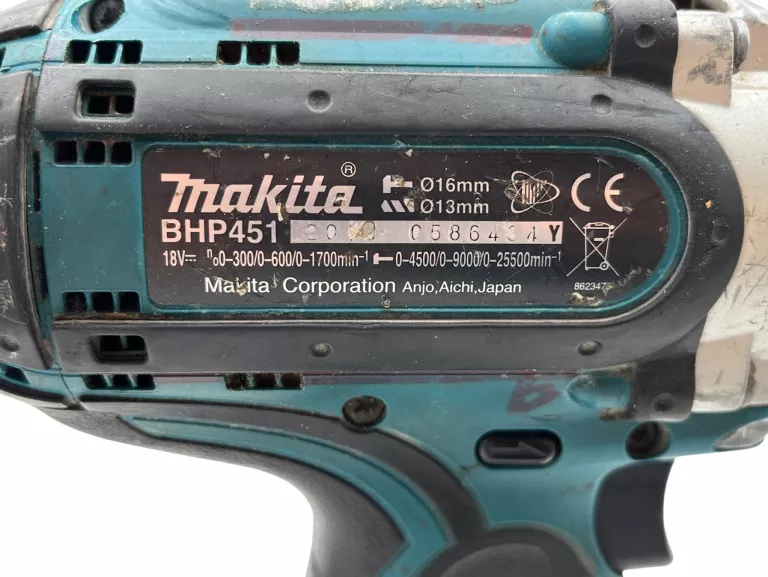 WKRĘTARKA MAKITA BHP 451 + AKUMULATOR 3.0 AH