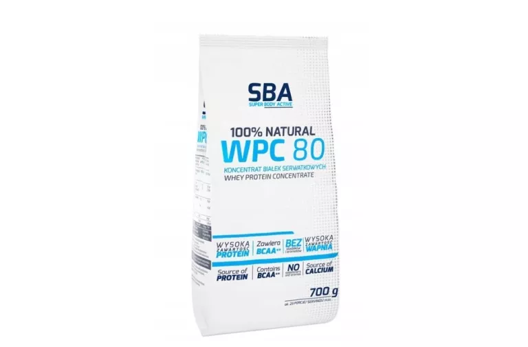 SBA 100% NATURAL WPC 80 700G KONCENTRAT BIAŁKA SERWATKOWEGO