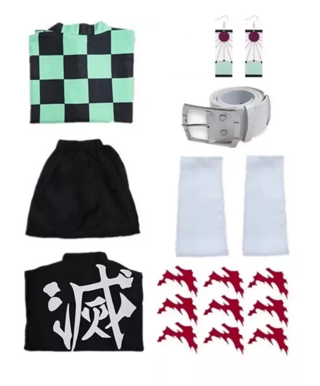 STRÓJ KOSTIUM DEMON SLAYER MANGA TANJIROU KAMADO ANIME COSPLAY ROZ.M