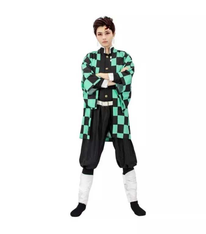STRÓJ KOSTIUM DEMON SLAYER MANGA TANJIROU KAMADO ANIME COSPLAY ROZ.M
