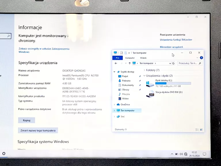LAPTOP ACER ES1-431 / INTEL PENTIUM / 4GB / 128 GB ŁAD