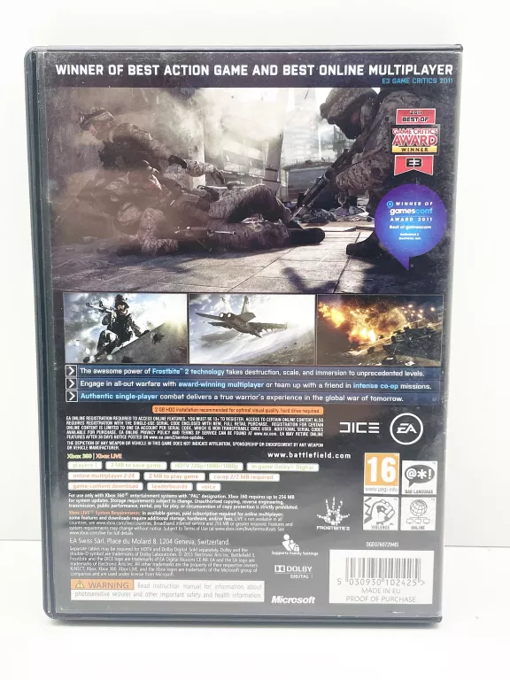 GRA BATTLEFIELD 3 XBOX 360
