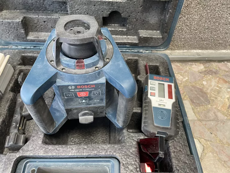 LASER ROTACYJNY BOSCH GRL 250 HV + STATYW + ŁATA