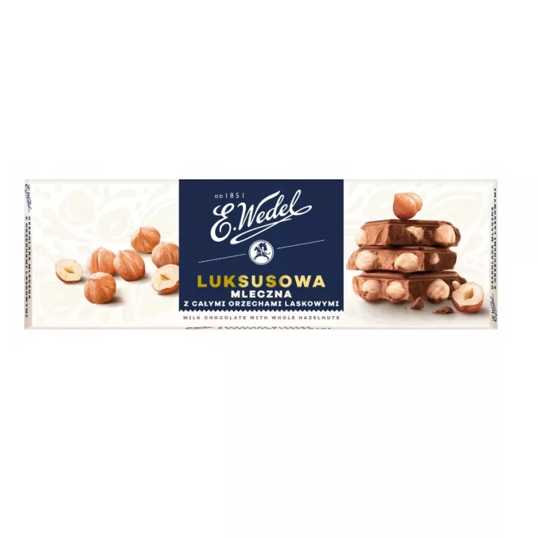 CZEKOLADA Z ORZECHAMI LUKSUSOWA MLECZNA E.WEDEL 220G