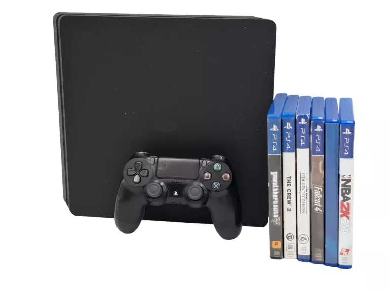 KONSOLA SONY PLAYSTATION 4 PS4 SLIM CUH-2116B 1TB + PAD + 6 GIER