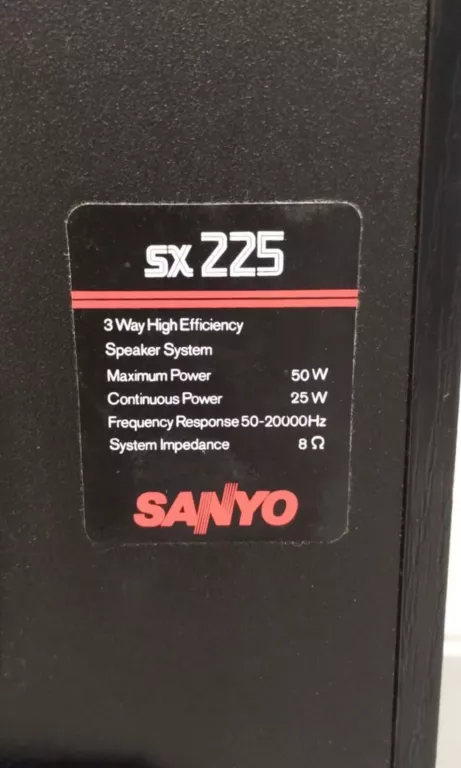 GŁOŚNIKI SANYO SX225 + TUBA