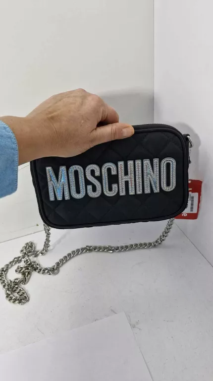 TOREBKA  MOSCHINO MODEL 2 B 7401 SREBRNY NAPIS  [230928006]