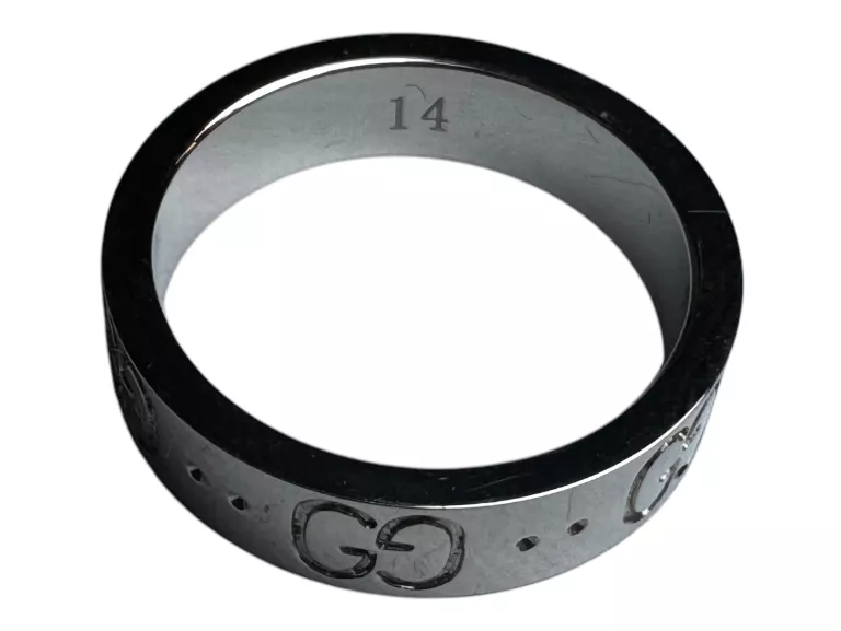 ZŁOTA OBRĄCZKA GUCCI Z BIAŁEGO ZŁOTA PRÓBY 750 ROZMIAR 14
