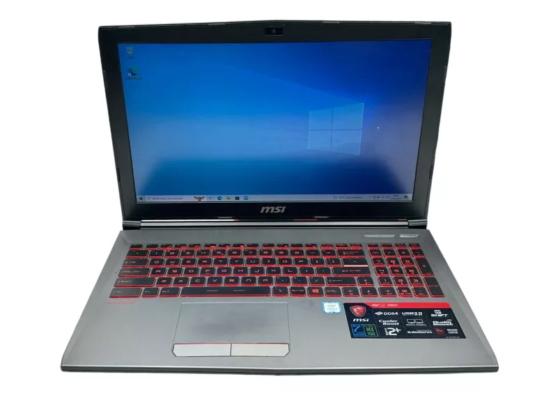 LAPTOP MSI GV62 I5-7300HQ 8GB RAM 250GB SSD NVIDIA GEFORCE MX150