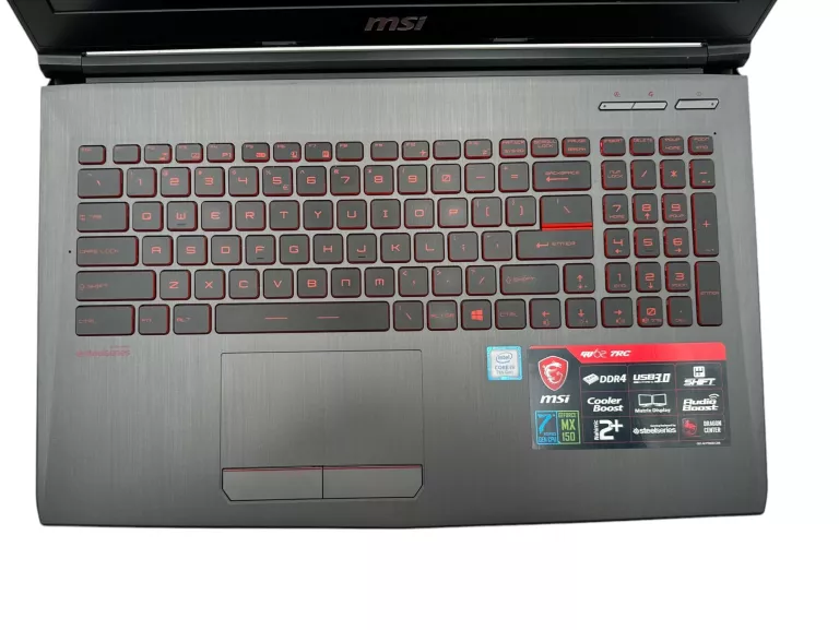 LAPTOP MSI GV62 I5-7300HQ 8GB RAM 250GB SSD NVIDIA GEFORCE MX150