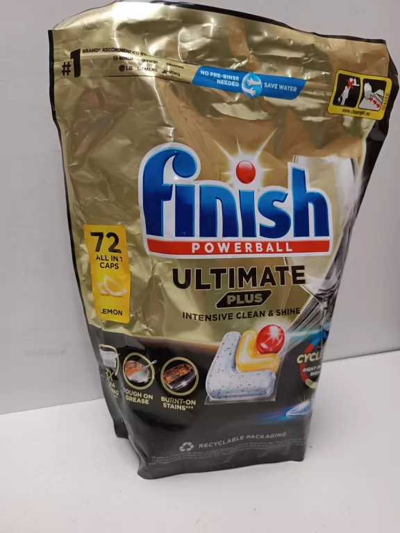 KAPSUŁKI FINISH ULTIMATE PLUS 72 SZT LEMON INTENSIVE CLEAN & SHINE