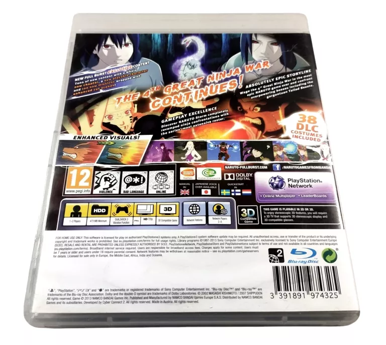 NARUTO SHIPPUDEN ULTIMATE NINJA STORM GENERATIONS SONY PLAYSTATION 3 (PS3)