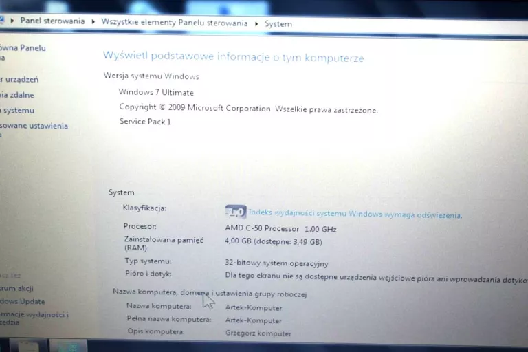 LAPTOP NOTEBOOK ACER ASPIRE ONE 10 CALI 4/500GB WARTO