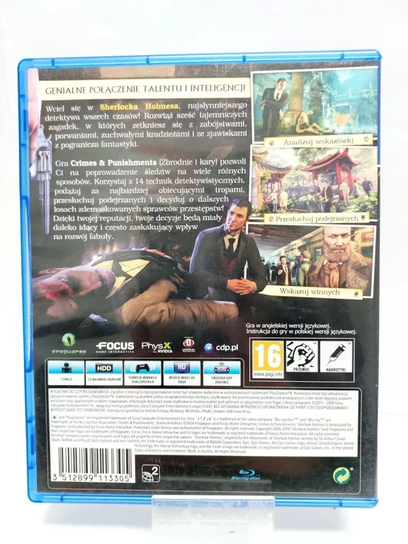 GRA SHERLOCK HOLMES CRIMES & PUNISHMENTS PS4