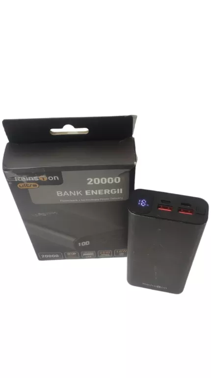 POWERBANK REINSTON ULTRA 20000MAH EPB030 PD 20W + AFC 18W CZARNY