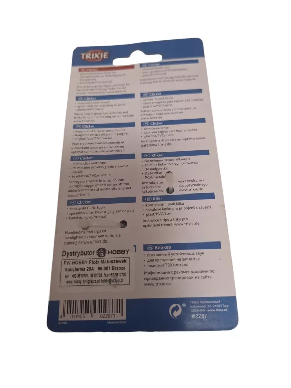 TRIXIE KLIKER Z OPASKĄ CLICKER DO TRESURY TX-2287(ZIELONY)