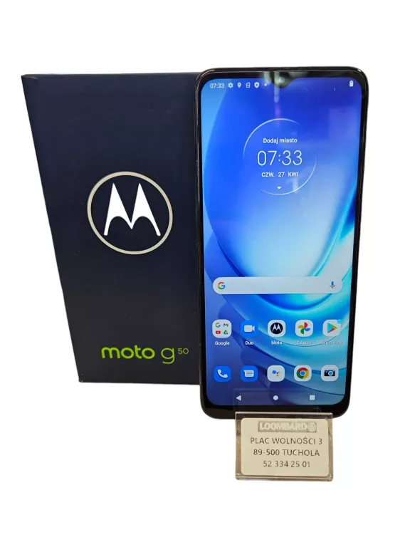 TELEFON MOTOROLA MOTO G50 4/64 GB Z ORYGINALNYM OPAKOWANIEM