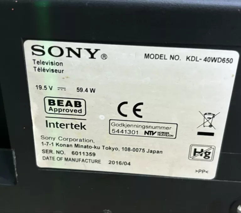 TELEWIZOR SONY BRAVIA KDL 40WD650