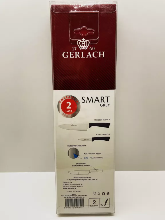 DWA NOŻE GERLACH SMART GREY