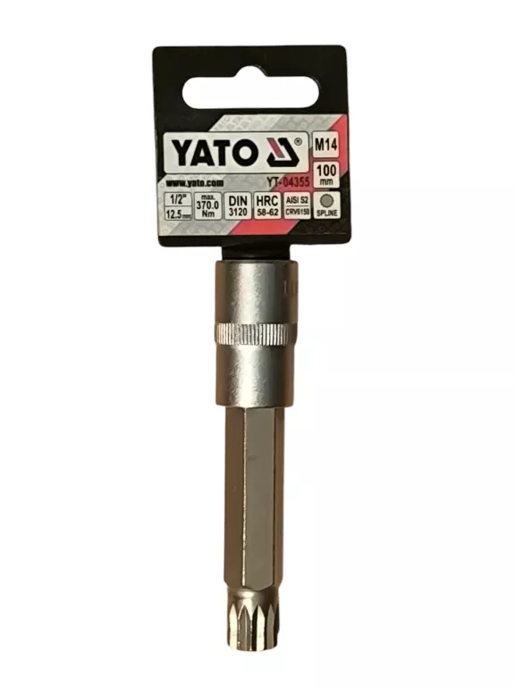 YATO - BIT KLUCZ TRZPIENIOWY SPLINE 1/2 M14 L100MM