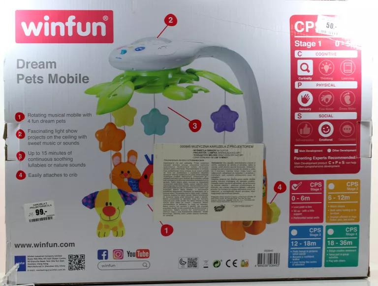 ZABAWKA DLA DZIECI WINFUN DREAM PETS MOBILE