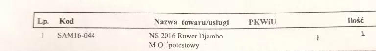 ROWER NS BIKES DJAMBO 2016 + DOKUMENTY