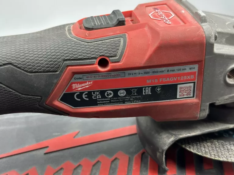 SZLIFIERKA KĄTOWA MILWAUKEE M18 FSAG 125 2023 WALIZKA ŁADOWARKA