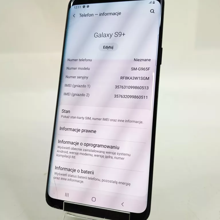 SMARTFON SAMSUNG GALAXY S9 PLUS 6 GB/128 GB 4G (LTE) OPIS!!