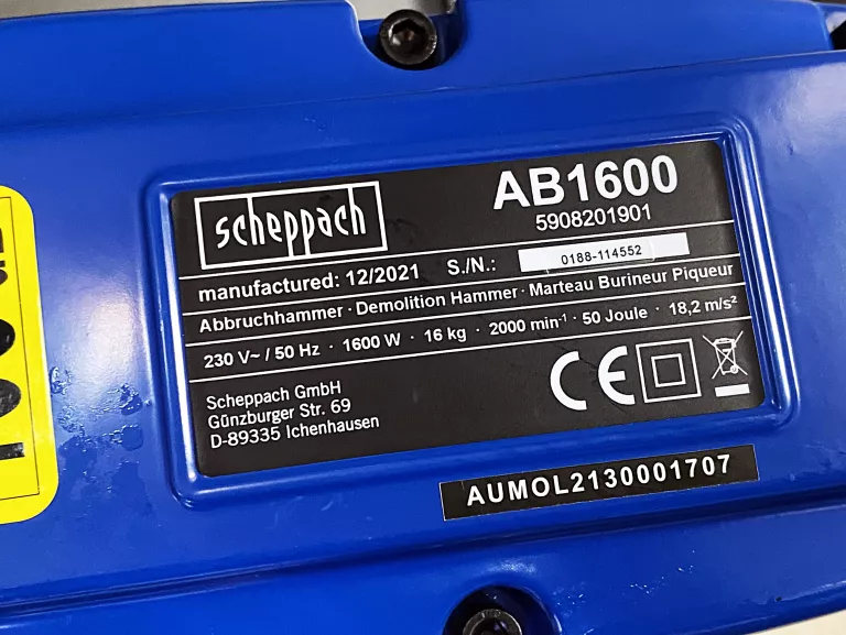 MŁOT WYBURZENIOWY SCHEPPACH AB1600