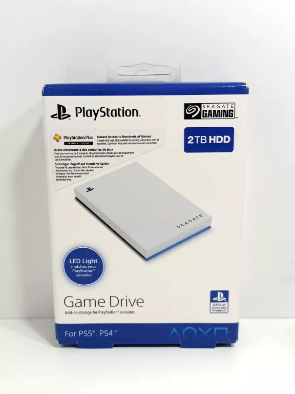 SEAGATE DYSK ZEWNĘTRZNY 2TB PS5 PS4 2,5 GAME DRIVE LED LIGHT