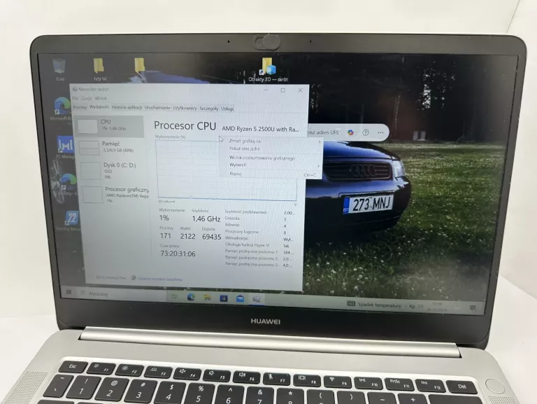 HUAWEI MATEBOOK D RYZEN 5 2500U 8/256GB SSD WINDOWS 10 ZASILACZ