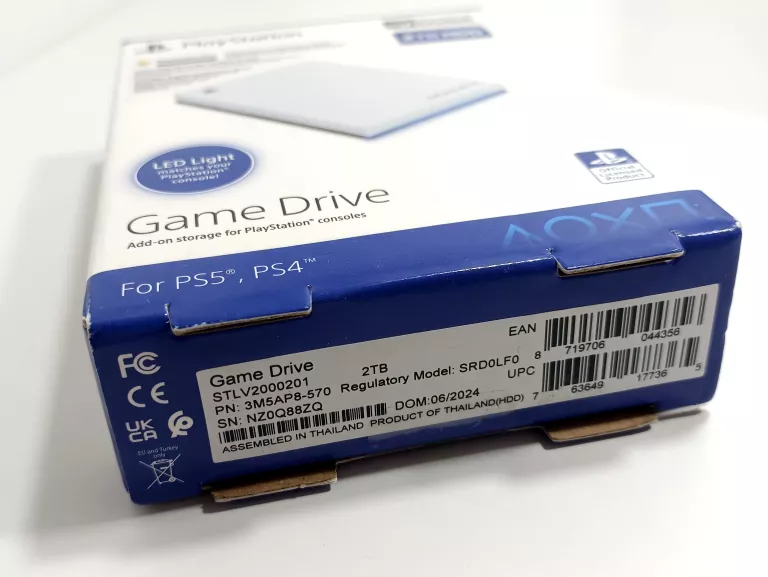 SEAGATE DYSK ZEWNĘTRZNY 2TB PS5 PS4 2,5 GAME DRIVE LED LIGHT