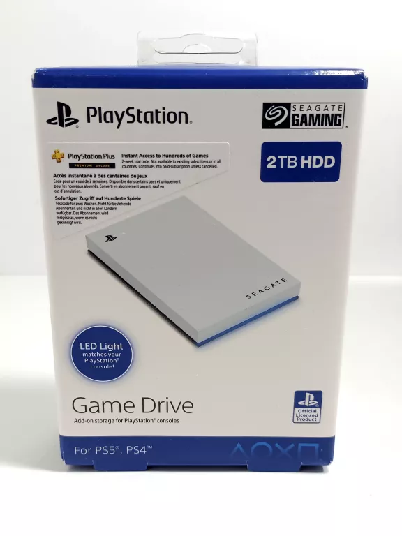 SEAGATE DYSK ZEWNĘTRZNY 2TB PS5 PS4 2,5 GAME DRIVE LED LIGHT