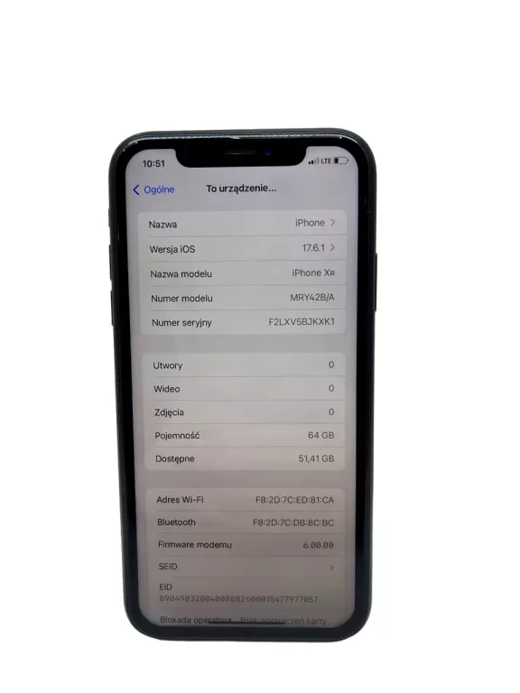 TELEFON SMARTFON APPLE IPHONE XR 3 GB / 64 GB