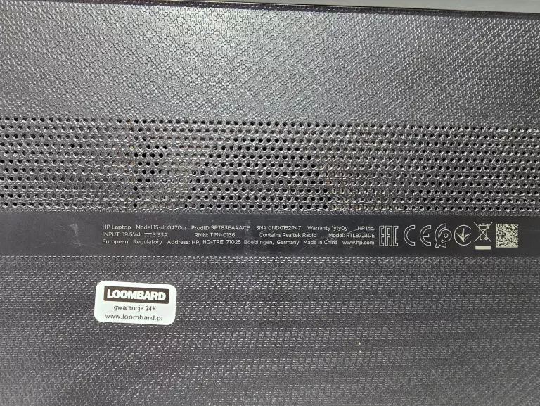 LAPTOP HP 15-DB0470UR AMD A9/RAM: 8GB/SSD: 128GB/WIN 10 PRO