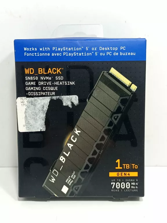 WDBAPZ0010BNC-WRSN - DYSK SSD, WD BLACK SN850, M.2 2280, 1TB, PCIE 4.0 X4