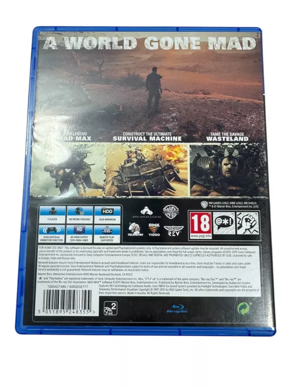 GRA MAD MAX PS4