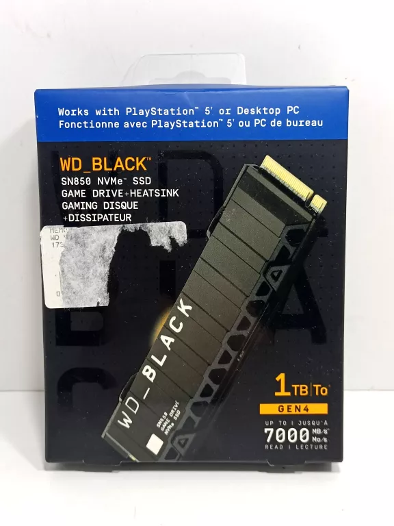 WDBAPZ0010BNC-WRSN - DYSK SSD, WD BLACK SN850, M.2 2280, 1TB, PCIE 4.0 X4