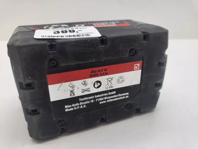 AKUMULATOR MILWAUKEE M18 9AH M18B9 OPIS