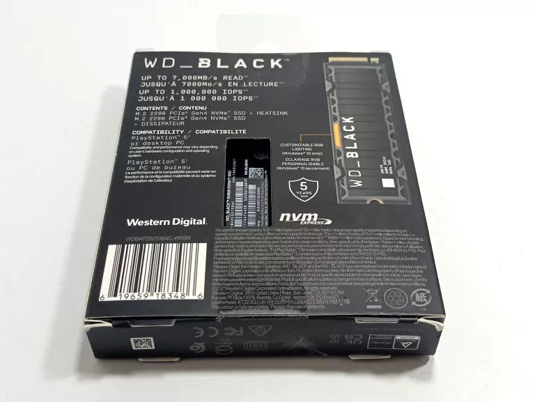 WDBAPZ0010BNC-WRSN - DYSK SSD, WD BLACK SN850, M.2 2280, 1TB, PCIE 4.0 X4