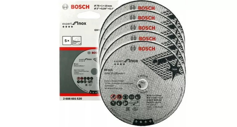 BOSCH 5 X TARCZA KORUNDOWA GWS 12V-76 76MM/1,0MM
