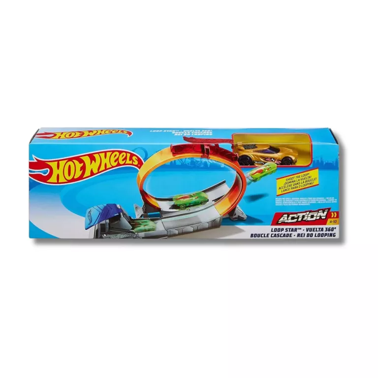 HOT WHEELS WYRZUTNIA LOOP STAR PĘTLA AUTKO SAMOCHODZIK POLICJA MATTEL