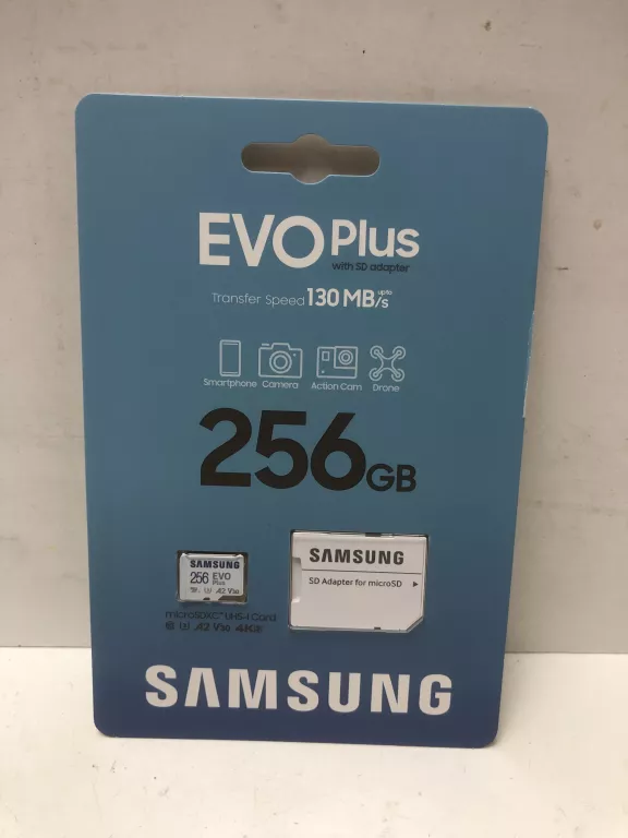 KARTA PAMIĘCI MICROSDXC 256 GB SAMSUNG EVO PLUS